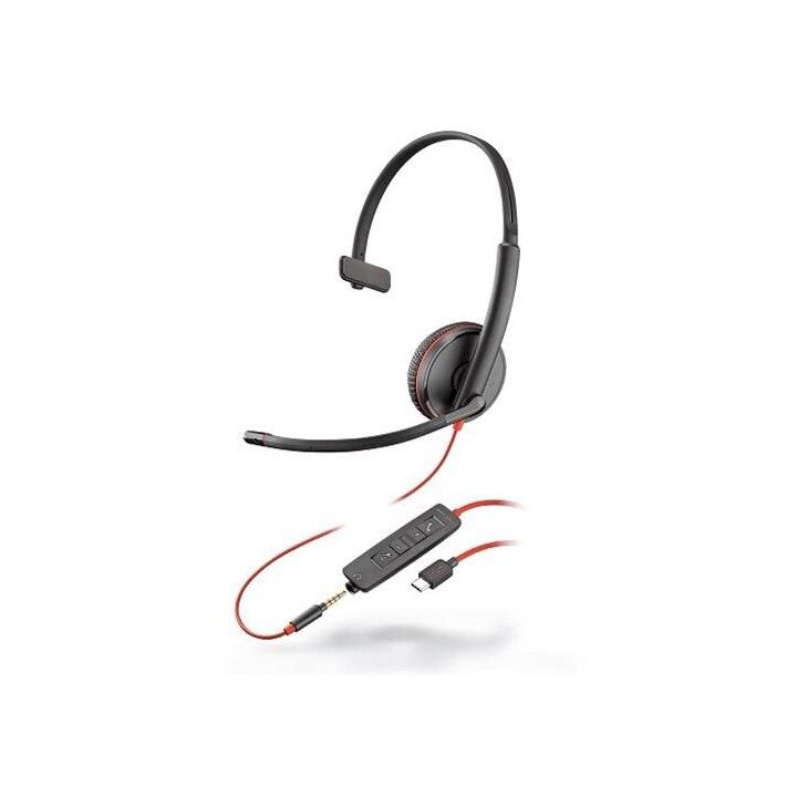 POLY Blackwire C3215 USB-C - Cuffie con filo, microfono con cancellazione del rumore