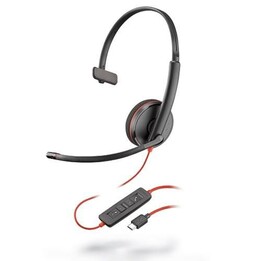 Poly Blackwire C3210 Cuffie Monoaurali USB-C Nere