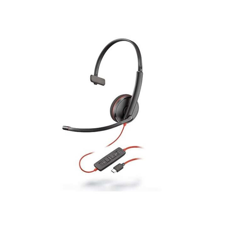 Poly Blackwire C3210 Cuffie Monoaurali USB-C Nere