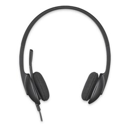 Logitech H340 USB Headset with Noise-Cancelling Microphone, Headband, Black