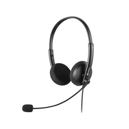 Sandberg Minijack Office Headset Saver 325-41 – Bügel-Headset, Rauschunterdrückungsmikrofon, 3,5-mm-Miniklinke, Schwarz