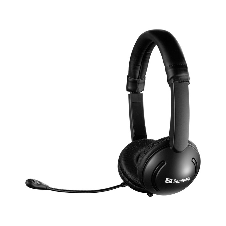 Sandberg MiniJack Headset Saver - Auriculares de diadema con micrófono, conector 3,5 mm, adaptador para PC
