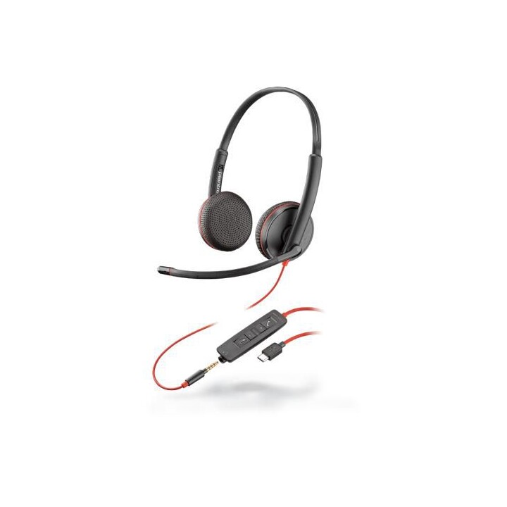 Poly Blackwire C3225 USB-C cuffia con microfono nero