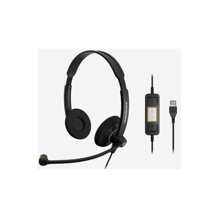 Sennheiser SC 60 USB ML binaurales Headset mit Mikrofon schwarz