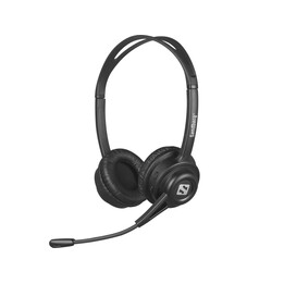 Sandberg 126-43 Bluetooth-Headset mit Geräuschunterdrückung, 8 Std., USB-C, Schwarz