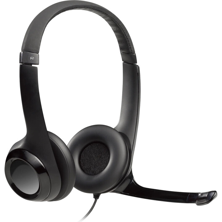 Logitech H390 Cuffie USB con Microfono, Archetto, Chiamate/Musica, USB Tipo A, Nero
