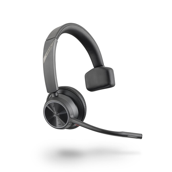 Poly Voyager 4310 UC V4310-M Casque Mono Bluetooth avec ANC et Microphone Anti-Vent, Noir