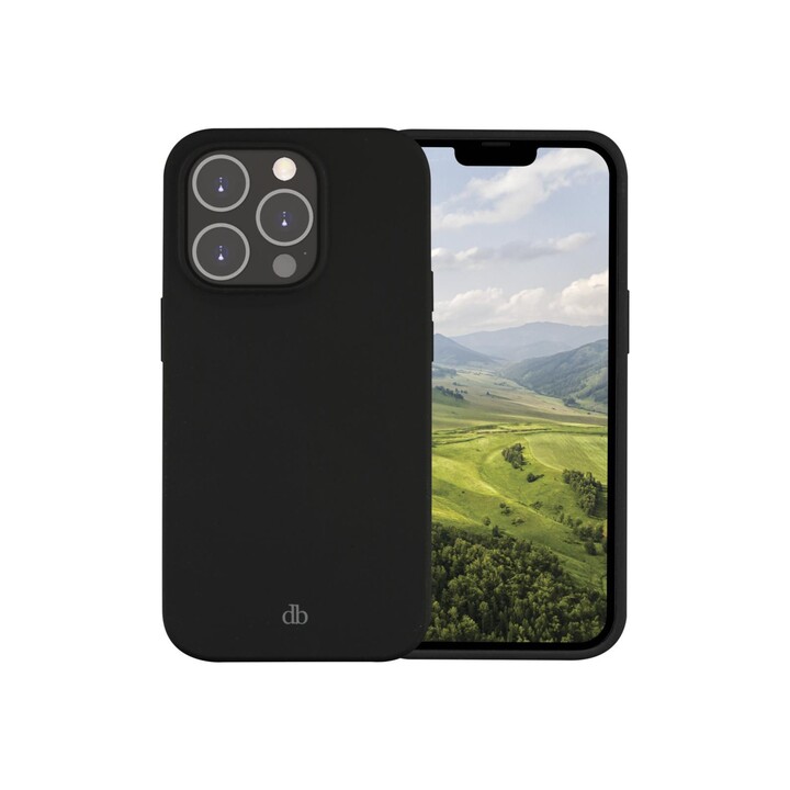 dbramante1928 Groenlandia Coque pour iPhone 14 Pro Max, Matériaux Recyclés GRS, Noir