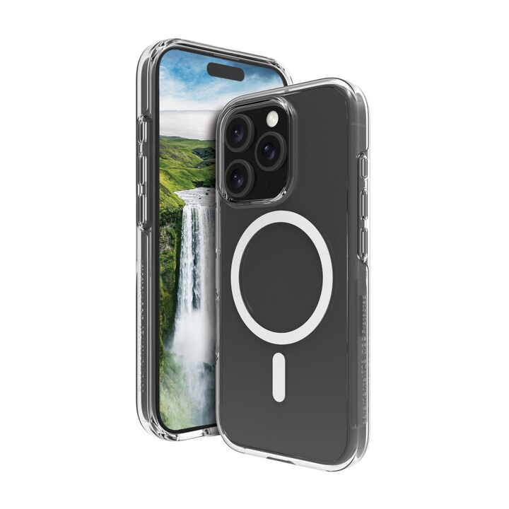 dbramante1928 Islandia Ultra D3O MagSafe - Case for iPhone 16 Pro, Transparent, Recycled Plastic