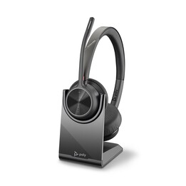 Poly Voyager 4320 UC V4320 Casque Sans Fil Binaural avec ANC et Microphone, Bluetooth 5.0, 30 m, 12 h