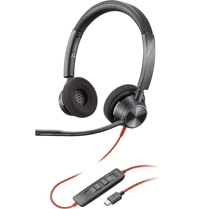 HP Poly Blackwire 3320-M Casque avec Microphone USB-A Noir Certifié Microsoft Teams