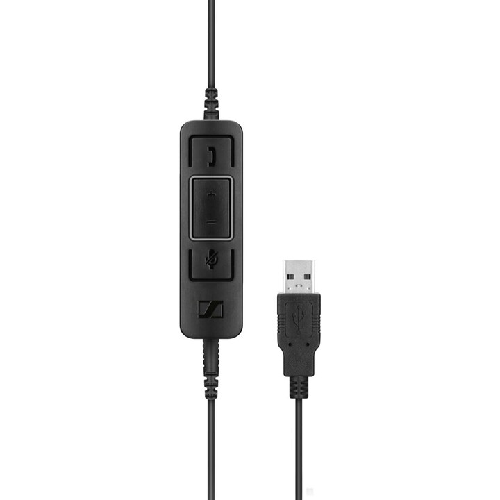 Repuesto de controlador EPOS MS USB-CC X5, USB-A, control de volumen y silencio, negro
