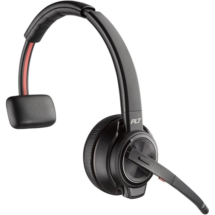 HP Poly Savi 8210 DECT Monaural Headset 1880-1900 MHz with Charging Base