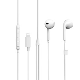 eSTUFF ES652010 Auricolari In-Ear con Microfono e Controllo del Volume, Jack 3,5 mm Dorato, Bianco