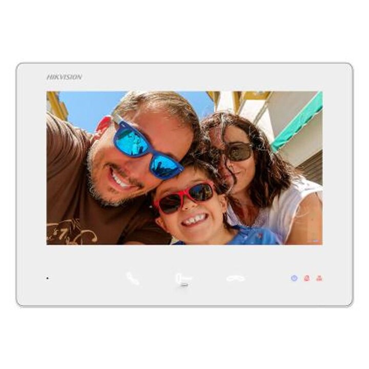 Hikvision DS-KH7300EY-TE2/WHITE - Videoportero IP con pantalla táctil de 7"