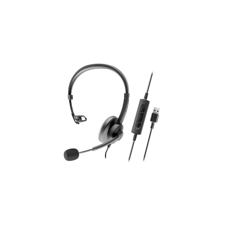 Axtel Ace UC Mono USB-C-A - Cuffie con archetto, microfono e cancellazione del rumore, nero