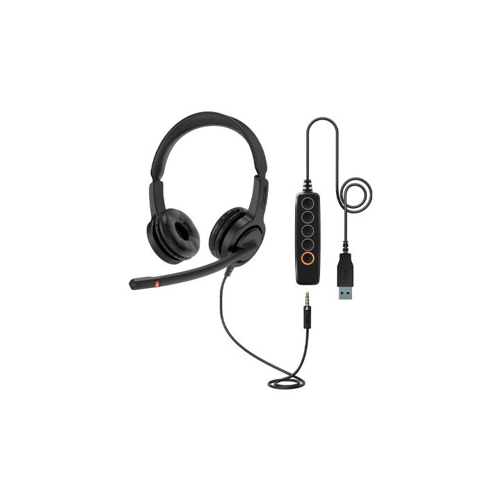 Axtel Voice UC28-35 Duo NC USB-A - Auricular binaural con cancelación de ruido