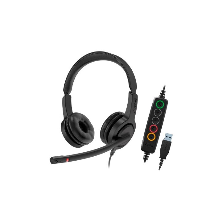 Axtel Voice UC28-35 Duo NC USB-A - Binaurales Headset mit aktiver Geräuschunterdrückung