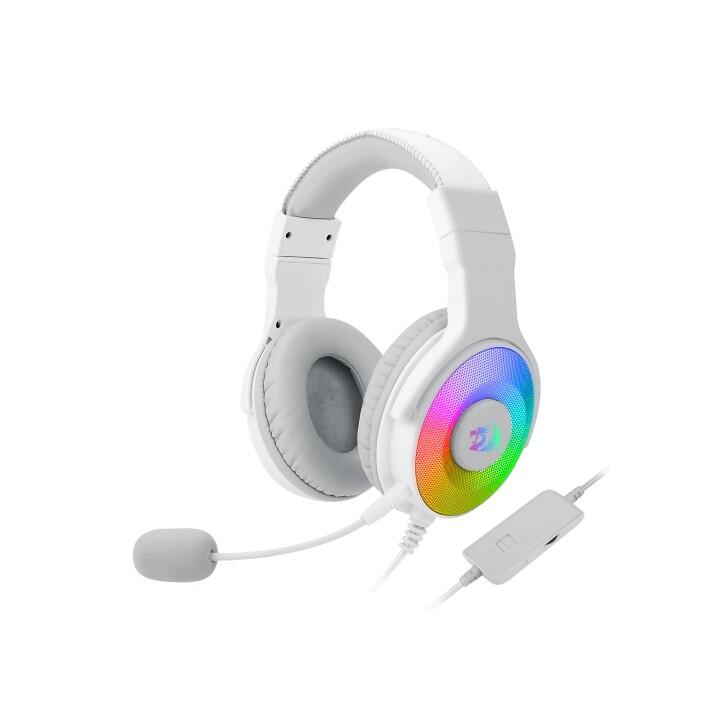 Redragon Pandora Cuffie Gaming RGB Virtual 7.1 USB con Microfono Bianco