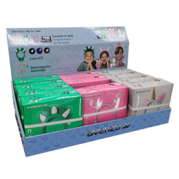 Avenzo Kids' Headphones Pack + Display: 4 Rabbit + 4 Dinosaur + 4 Unicorn