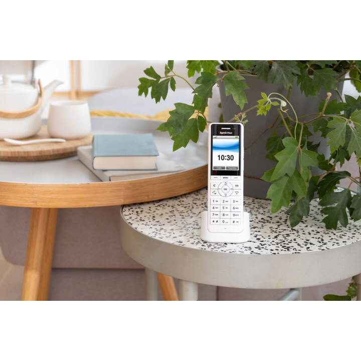 FRITZ!Fon X6 Téléphone DECT Sans Fil avec Identification de l'Appelant, Blanc