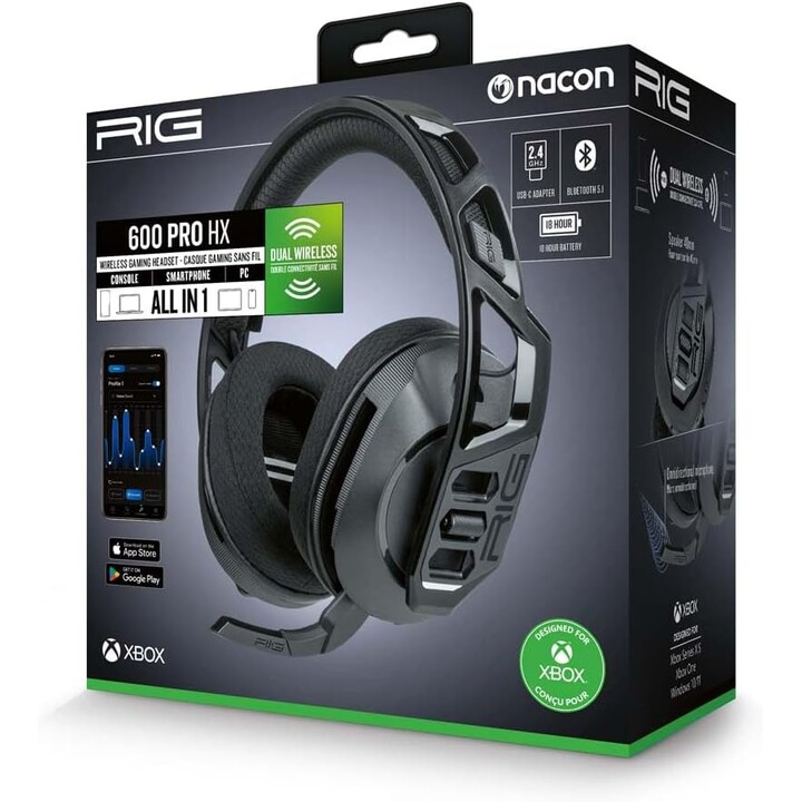 Nacon Casque Gaming RIG600PROHX avec Micro Détachable, Dolby Atmos, USB-C