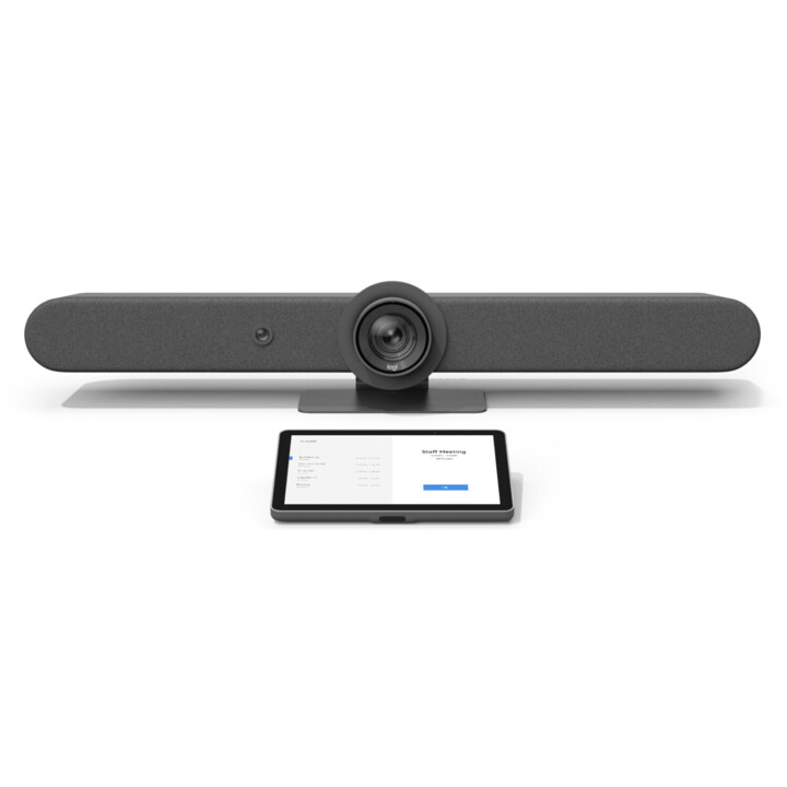 Logitech Rally Bar Tap EU - Videokonferenzsystem 4K mit 120° Kamera, AI-Mikrofonen und Stereo-Lautsprechern
