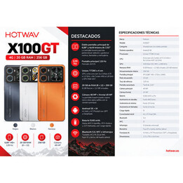 SMARTPHONE HOTWAV X100 GT 8GB RAM 256GB ROM SUNSET ORANGE