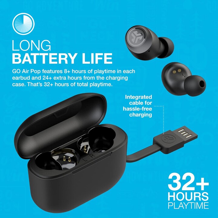 JLab Go Air Pop Black - Wireless Headphones