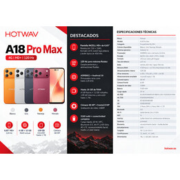 SMARTPHONE HOTWAV A18 PRO MAX 4GB RAM 128GB ROM SPACE GRAY