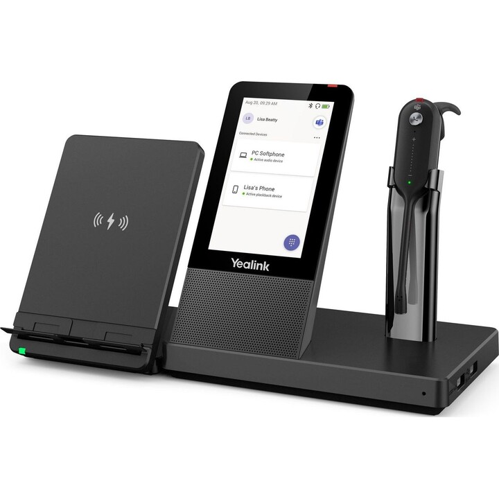 YEALINK WH67 auriculares DECT inalámbricos negros