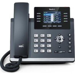 Telefone IP cinzento, 8 linhas, ecrã LCD
