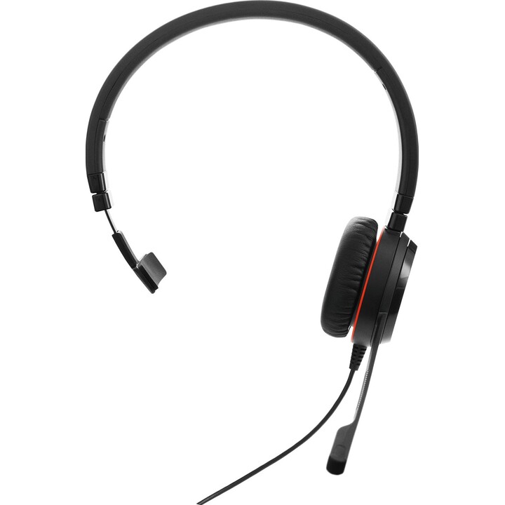Jabra Evolve 30 II MS Mono U Headset mit Geräuschunterdrückung, USB-Anschluss und 3,5-mm-Klinkenstecker, KM0