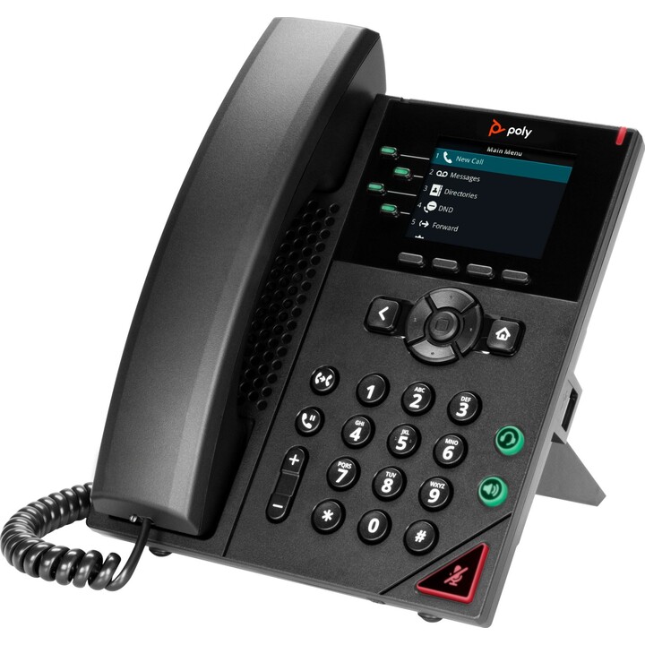Teléfono IP Vvx 250 de 4 líneas y