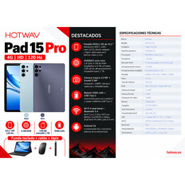 TABLET HOTWAV PAD 15 PRO 4 GB RAM, 128 GB ROM, TWILIGHT PURPLE