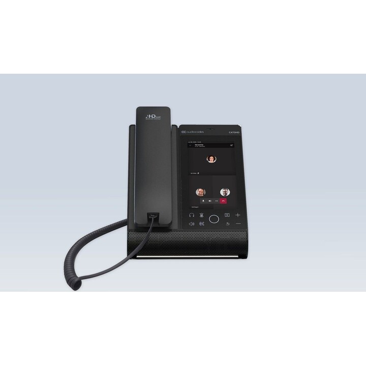 Teléfono IP AudioCodes Teams C470HD Total Touch con PoE y GbE