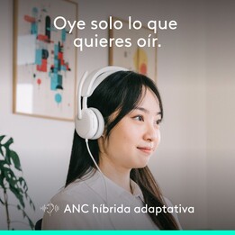 Auriculares Logitech Zone Wired 2, blancos