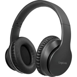 Auriculares Bluetooth Logilink, cancelación activa de ruido, V5.0, negro