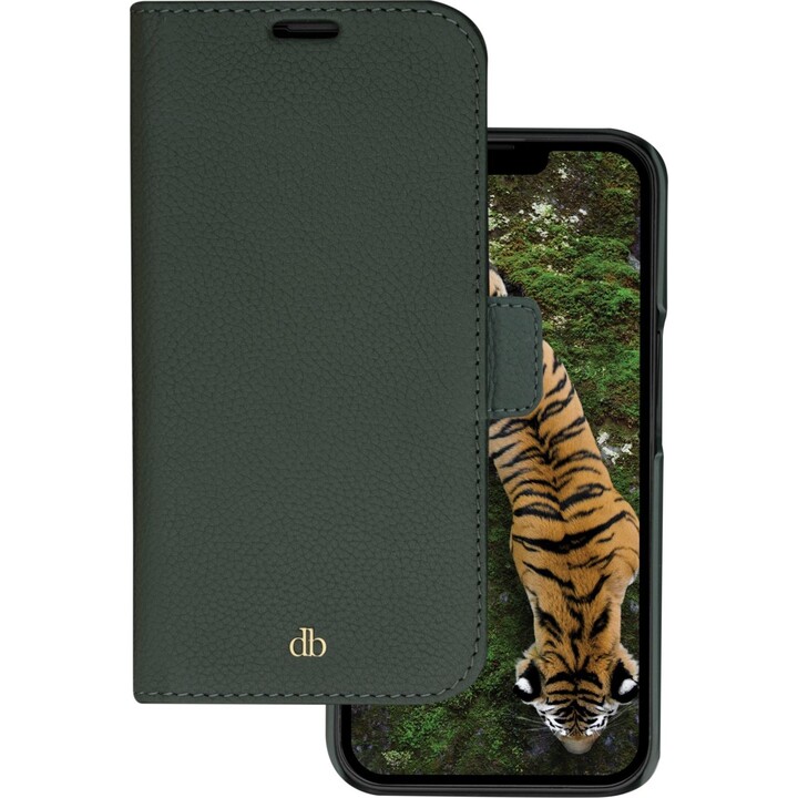 dbramante1928 New York - Étui à rabat pour téléphone portable - cuir pleine fleur durable - Evergreen - pour Apple iPhone 14 Pro