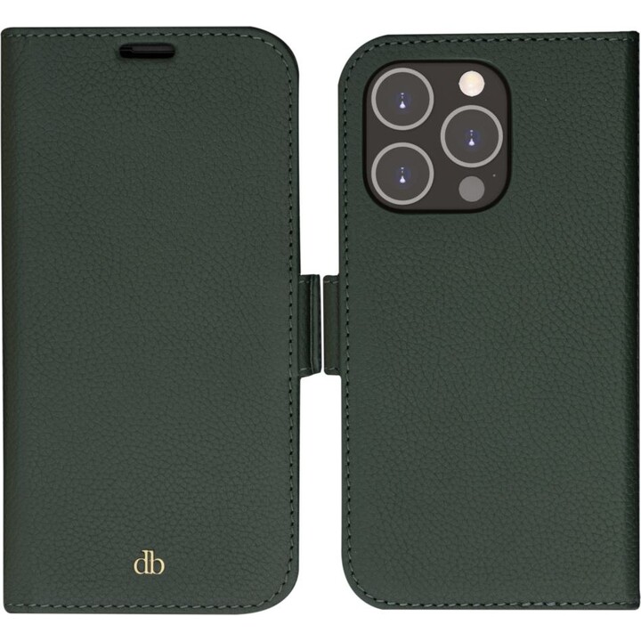 dbramante1928 Nova Iorque - Capa flip para telemóvel - couro de grão integral sustentável - Evergreen - para Apple iPhone 14 Pro