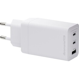 dbramante1928 recarga - Fuente de alimentación - 65 vatios - 3 puertos de salida (2 x USB-C, USB) - blanco