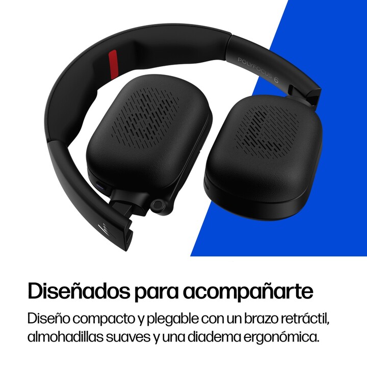 HP Poly Focus 625 Wireless Headset with Charging Stand