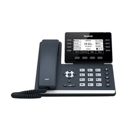 Telefono IP nero a 8 linee con display LCD