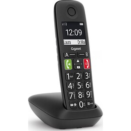 Gigaset E290A Téléphone DECT/analogique avec identification de l'appelant, noir