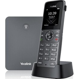 Telefono IP Yealink W73P, grigio, con schermo TFT.