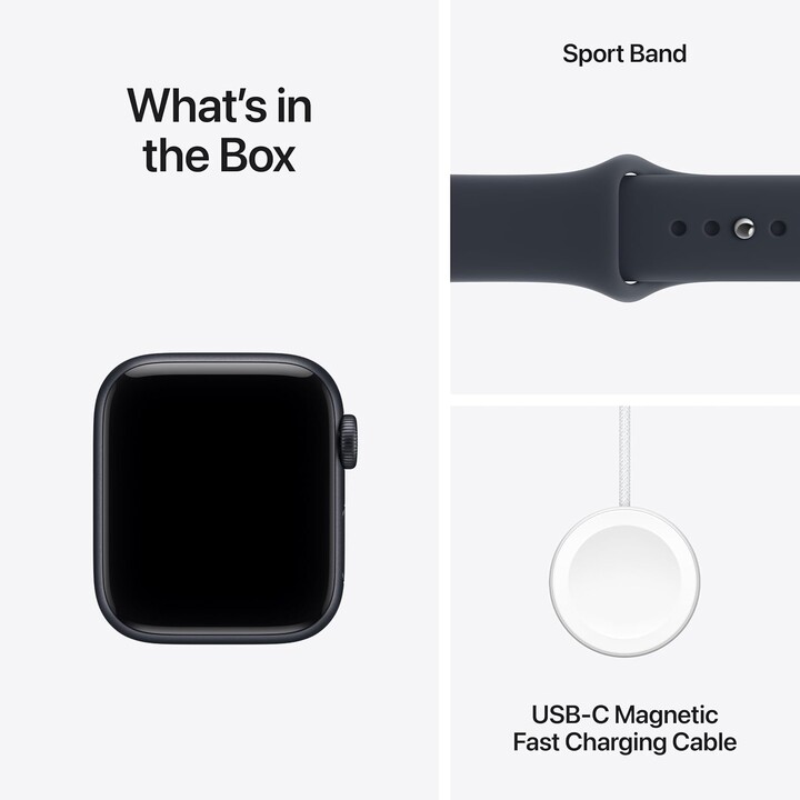 Apple Watch SE3 2026 GPS Cellular 40 mm, Aluminiumgehäuse in Midnight, Sportarmband in Navy, Größe S/M