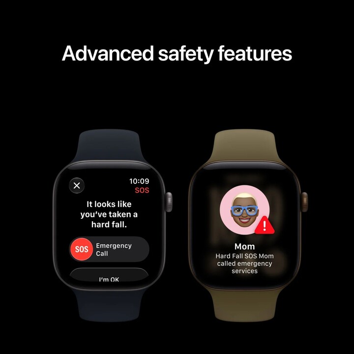 Apple Watch Serie 12 GPS 46 mm, cassa in alluminio nero, cinturino Sport nero, taglia M/L
