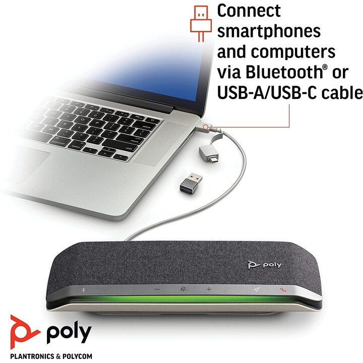 HP Poly Haut-parleur Poly Sync 40+ USB-A USB-C +adaptateur BT700 USB-A