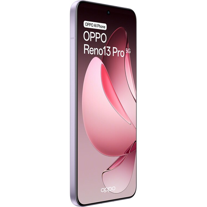 Oppo Reno13 Pro 5G, smartphone avec AI, 12 Go / 512 Go, 6,83 120 Hz AMOLED 50MP IP69 5 800mAh 80W, violet