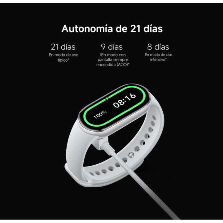 Xiaomi Smartband 10, pantalla AMOLED de 1,72", carga rápida, más de 150 modos de deporte, monitorización de la salud y el sueño,